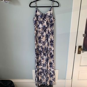 Jersey palm maxi dress